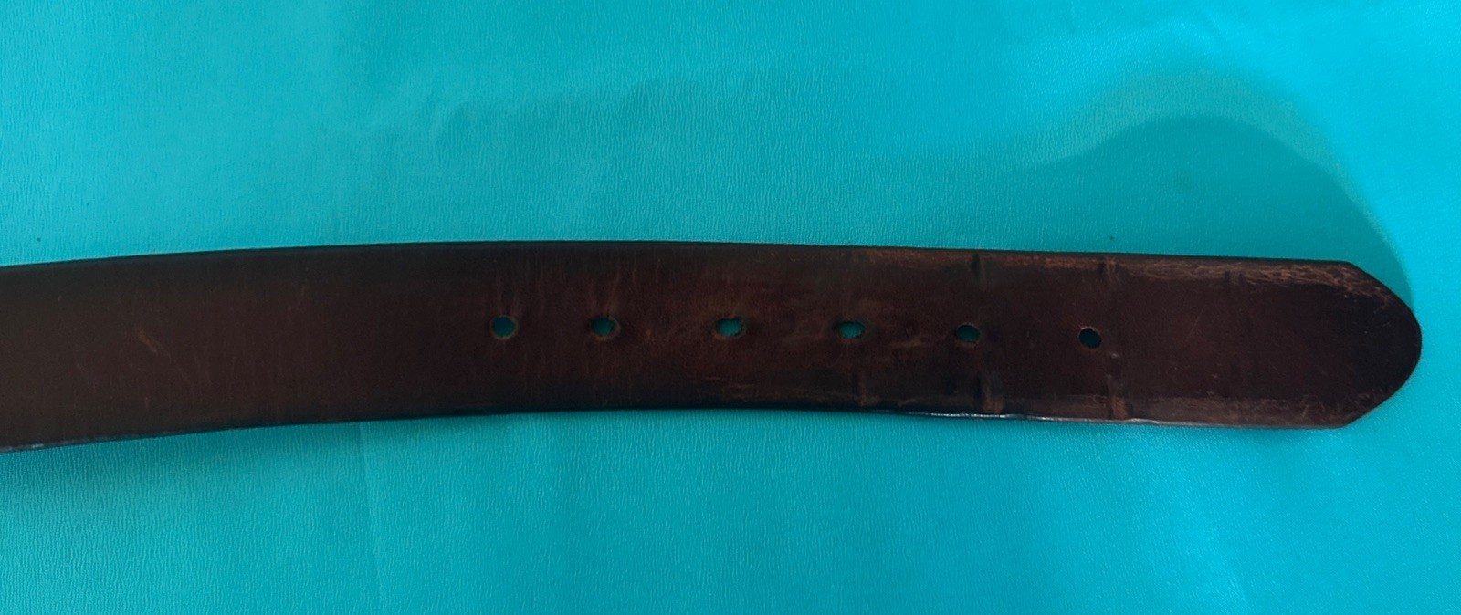 VINTAGE GENUINE LEATHER BELT , SILVER BUCKLE , LARGE POLISHED JASPER STONE