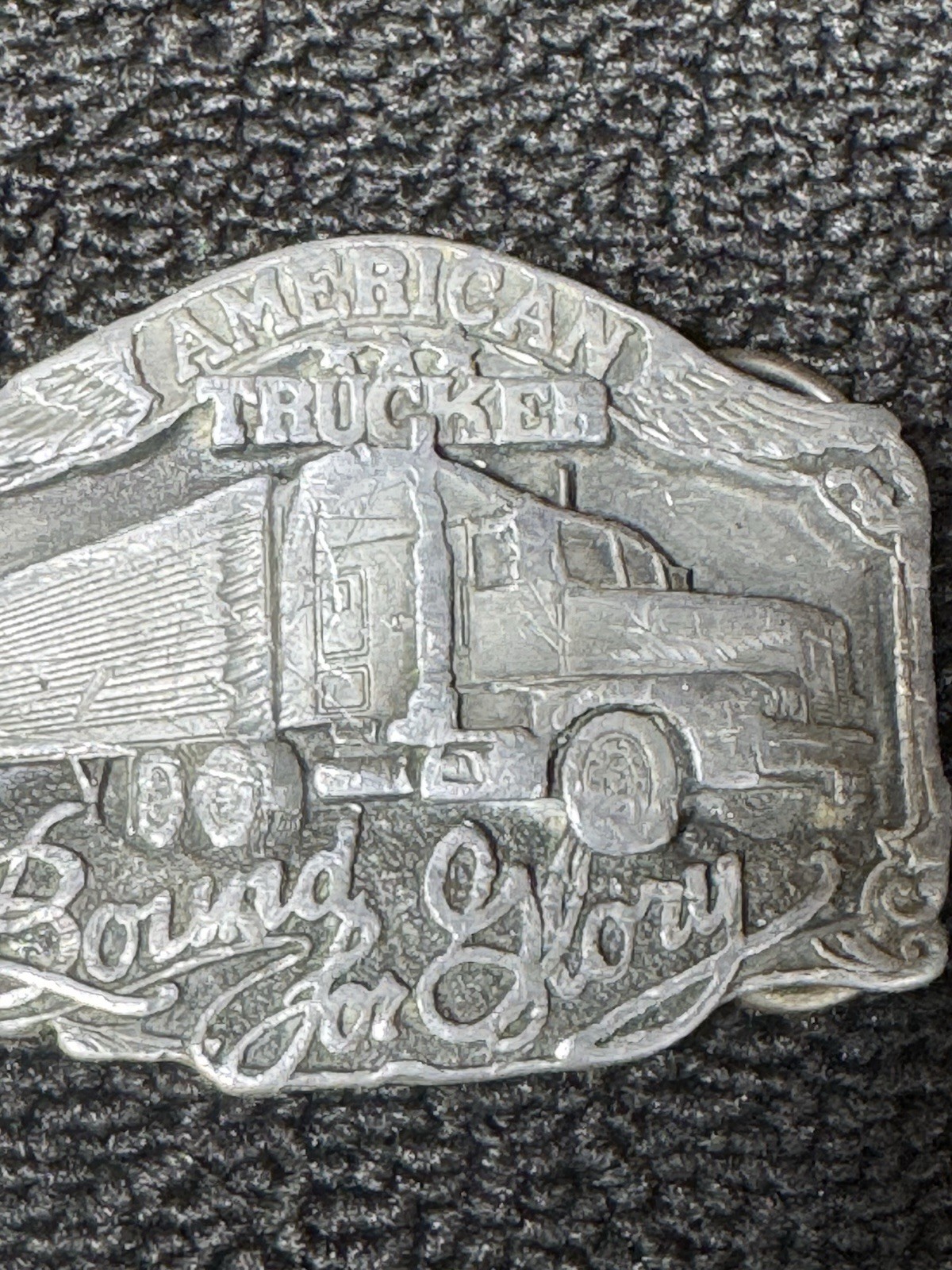 American Trucker Bound For Glory SISKIYOU Co. Men&rsquo;s Belt Buckle Metal Pewter
