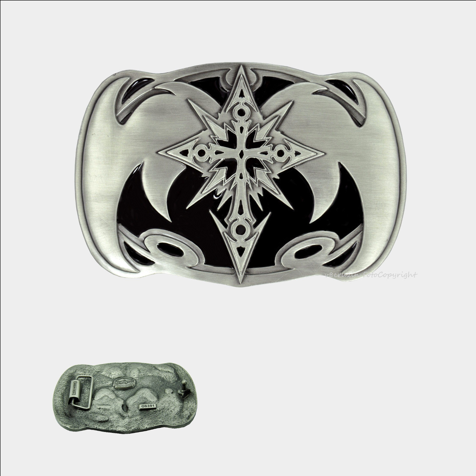 Cross medieval belt buckle gothic ornament design belt buckle *361