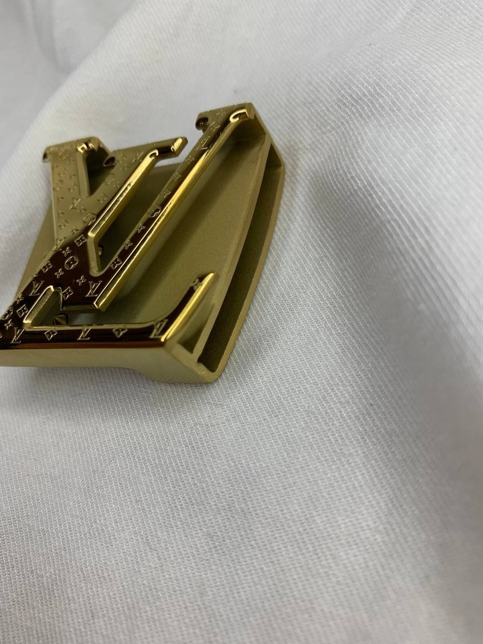 Louis Vuitton LV Monogram Belt Buckle Gold Tone Initiales Replacement Buckle