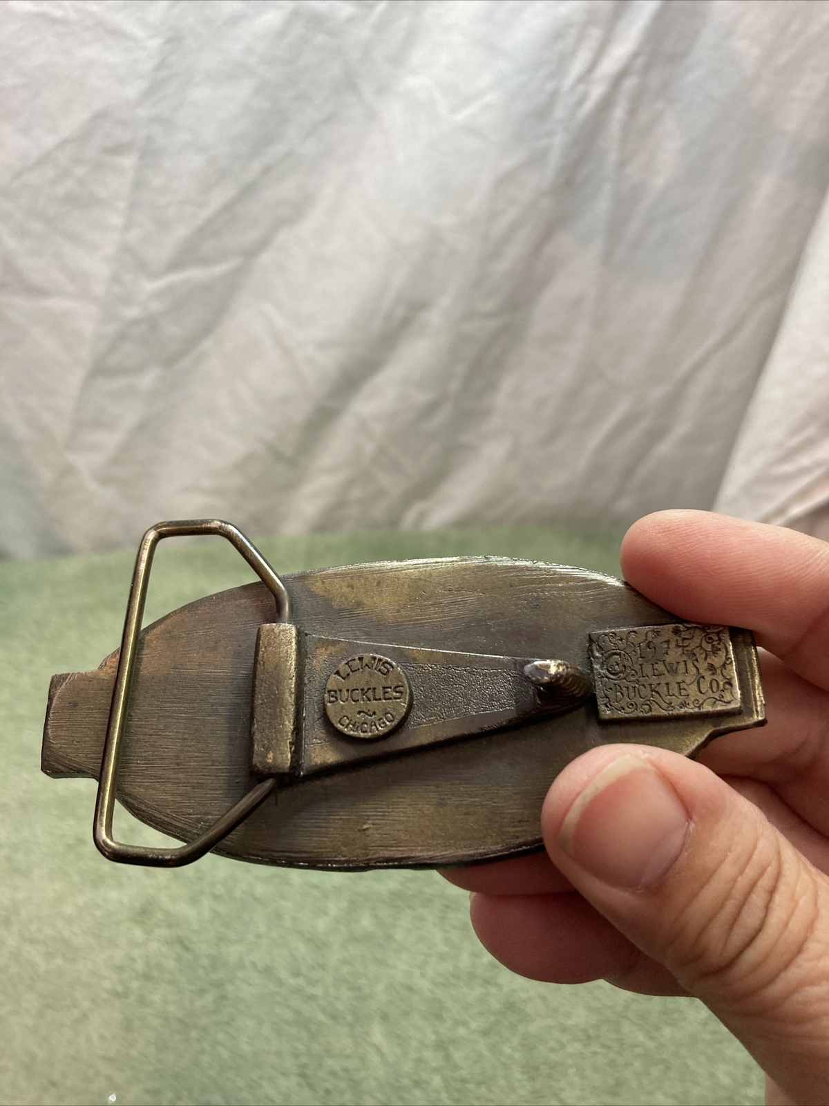 Brass New York Central System RR Belt Buckle 1974 Louis Buckle Co. Chicago K5