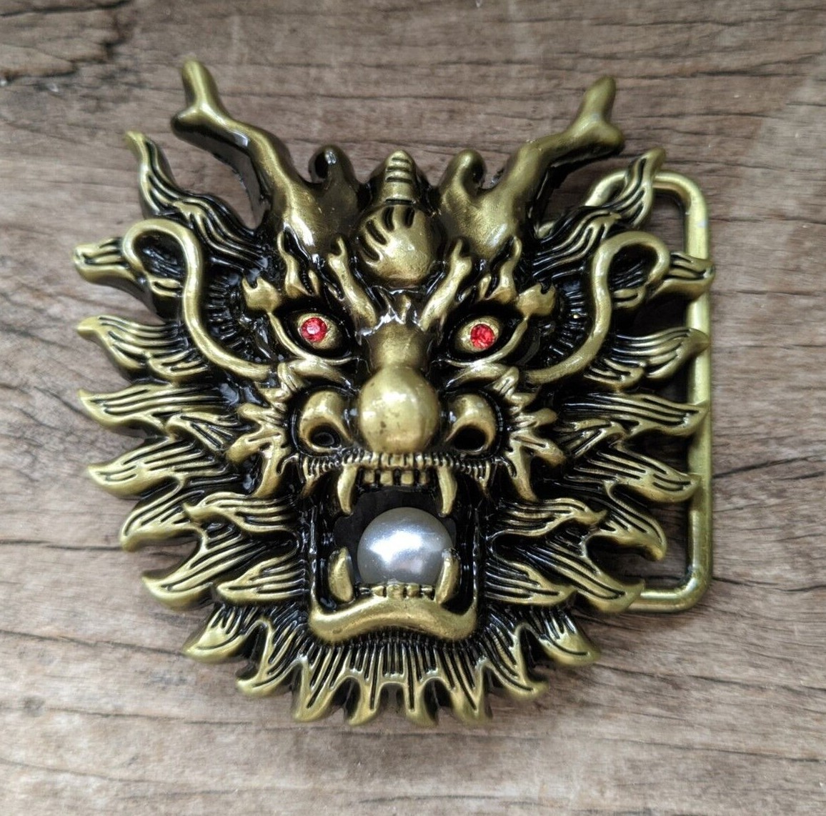 Dragon`s Head Mens Belt Buckle Western Cowboy Vintage Style