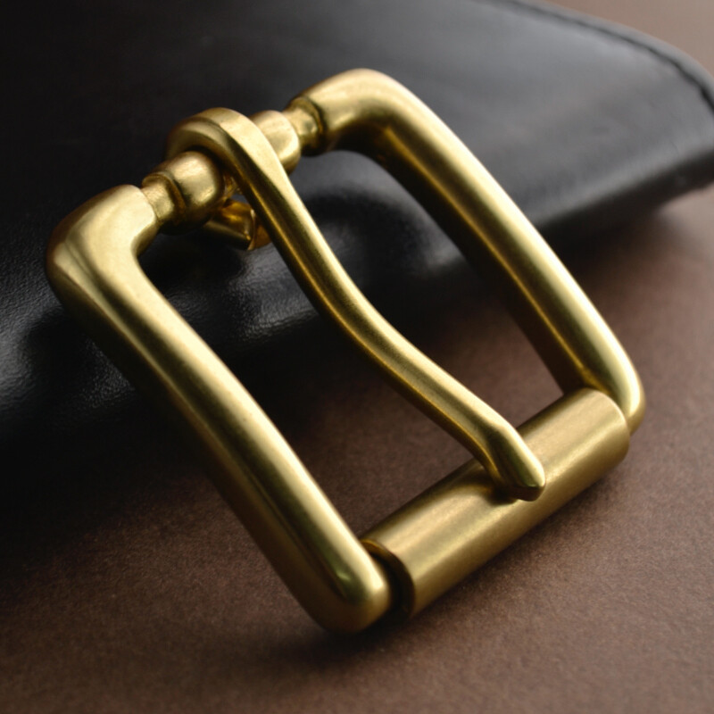 DIY Replacement Roller Belt Buckle 4CM Internal Width Solid Brass Single Prong