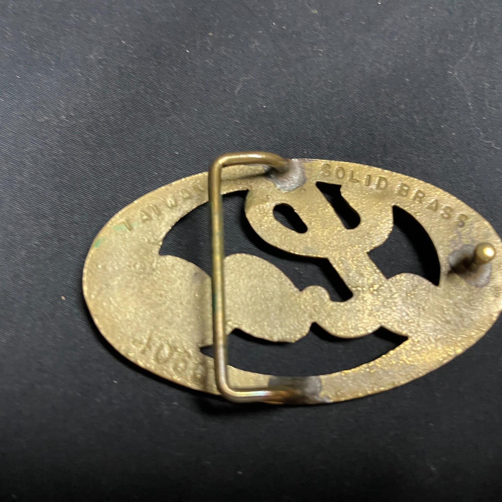 Lee Jeans Brass Belt Buckle 3 ½” x 2” Solid Brass 4060
