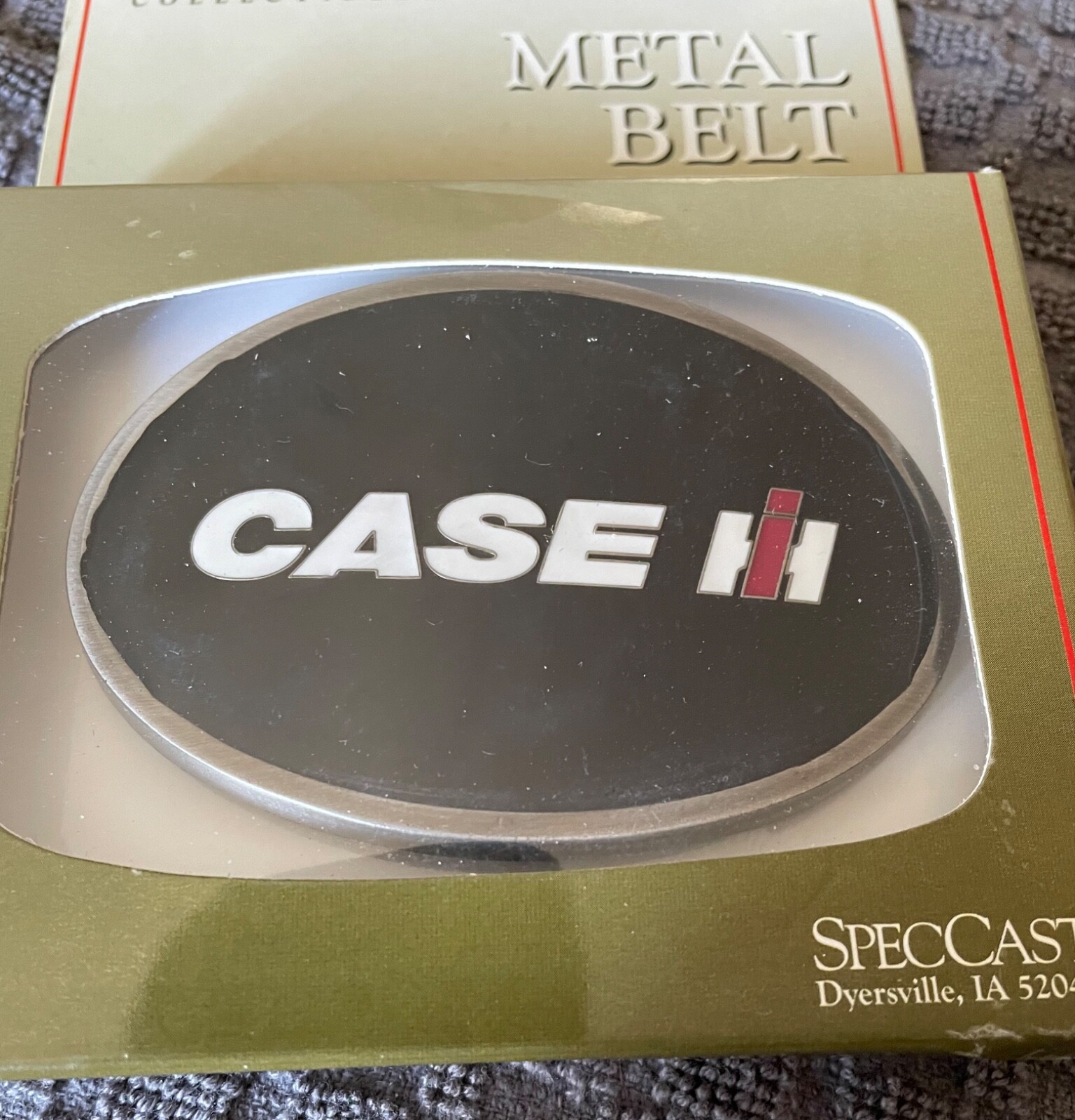 Spec cast Case metal belt buckle new in package