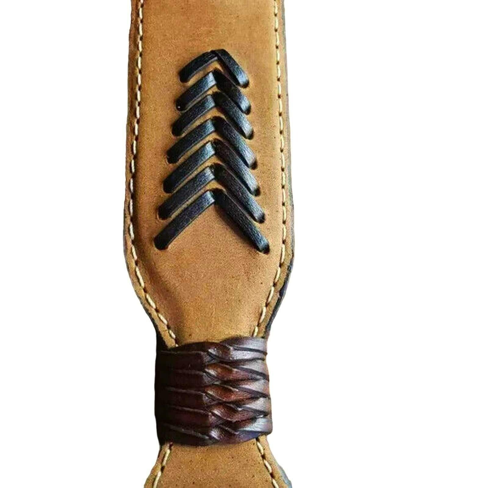 Nocona Tan Brown Leather Belt 36 Western Braided Silver Concho Floral Buckle