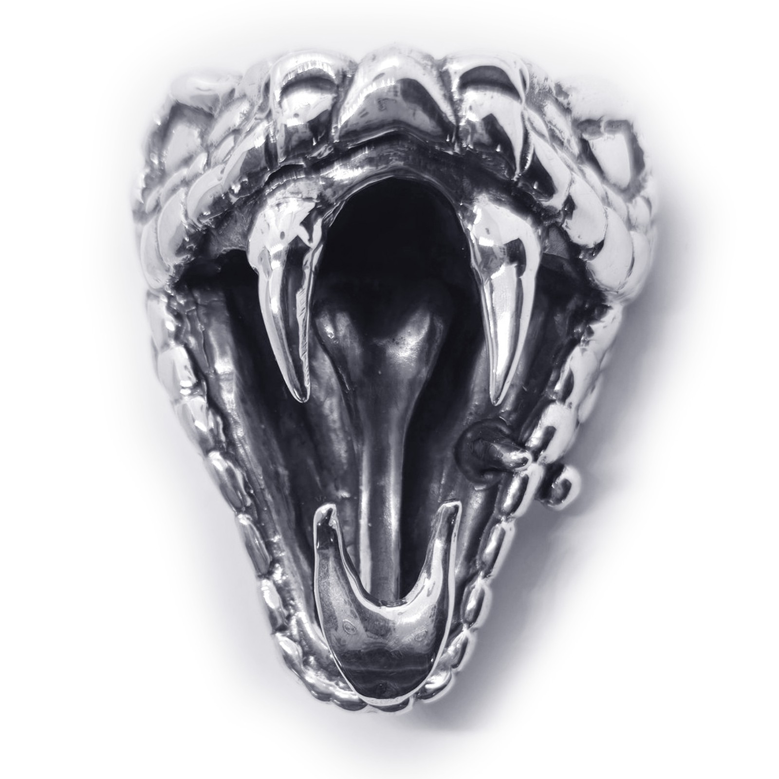 Snake Bite Sterling Silver Belt Buckle