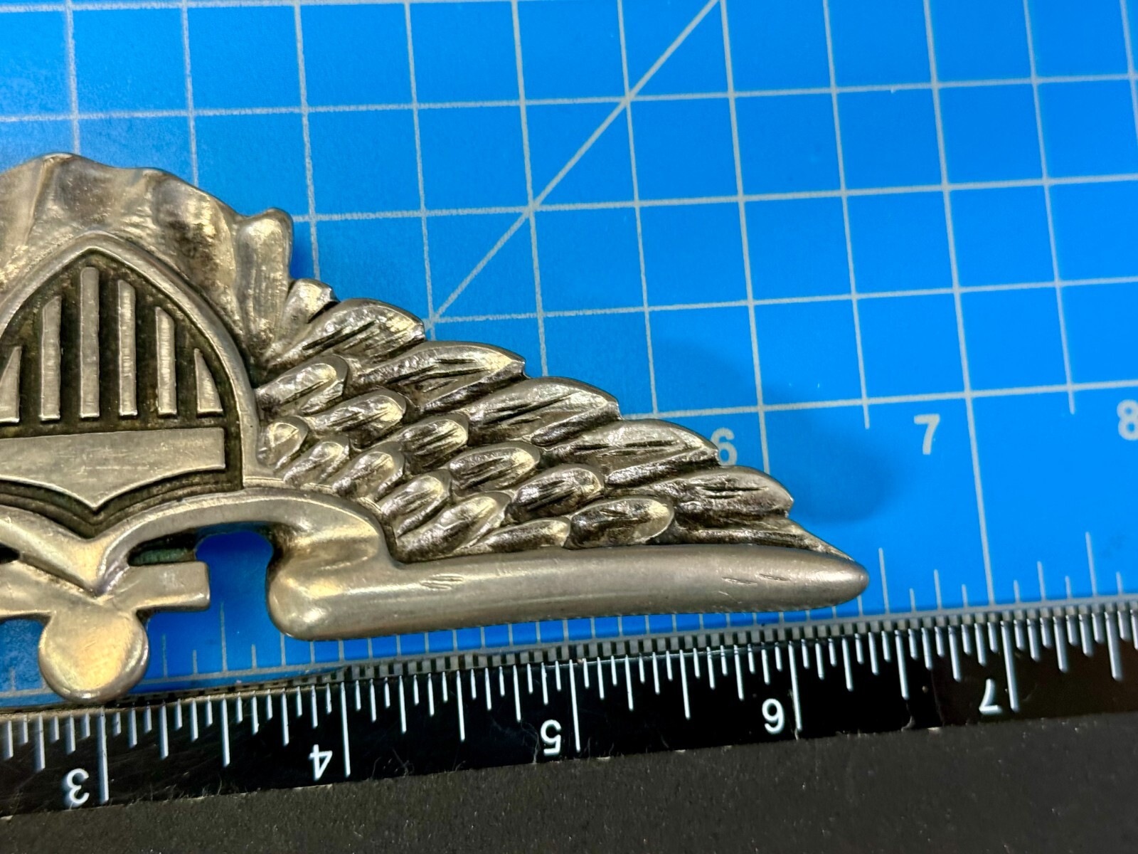 Large Military US Army Air Force? Aviator Badge Pilot Wings Shield Belt Buckle