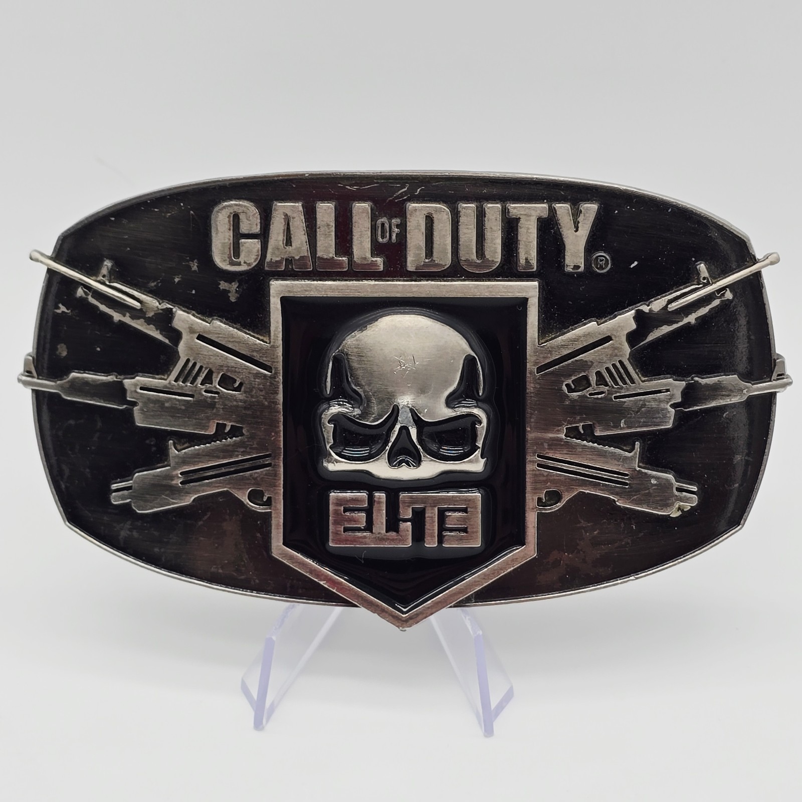 Call of Duty MW3 Modern Warfare ELITE Black Ops II Skull Logo Game Belt Buckle