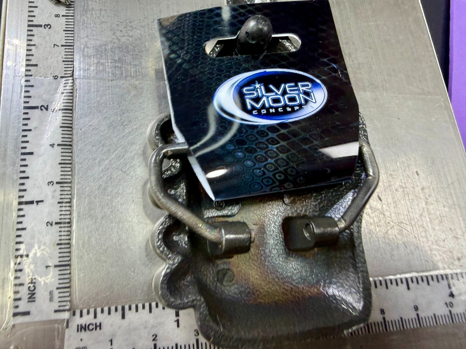 One For My Homies Bottle Novelty Cutout Silver Moon Belt Buckle New With Tags
