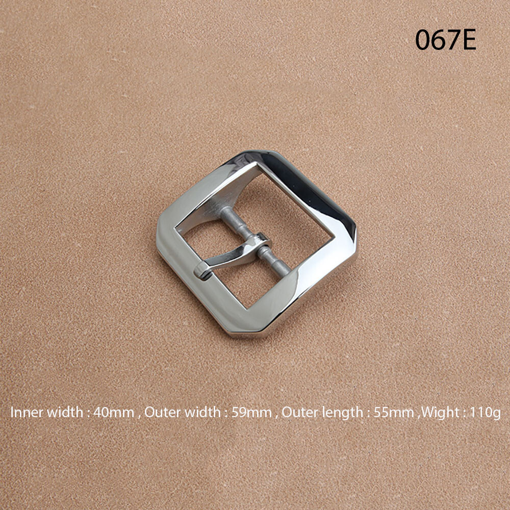 Octagonal Solid Brass Pin Belt Buckle For Men Women Leatherwork Craft DIY 4.0CM