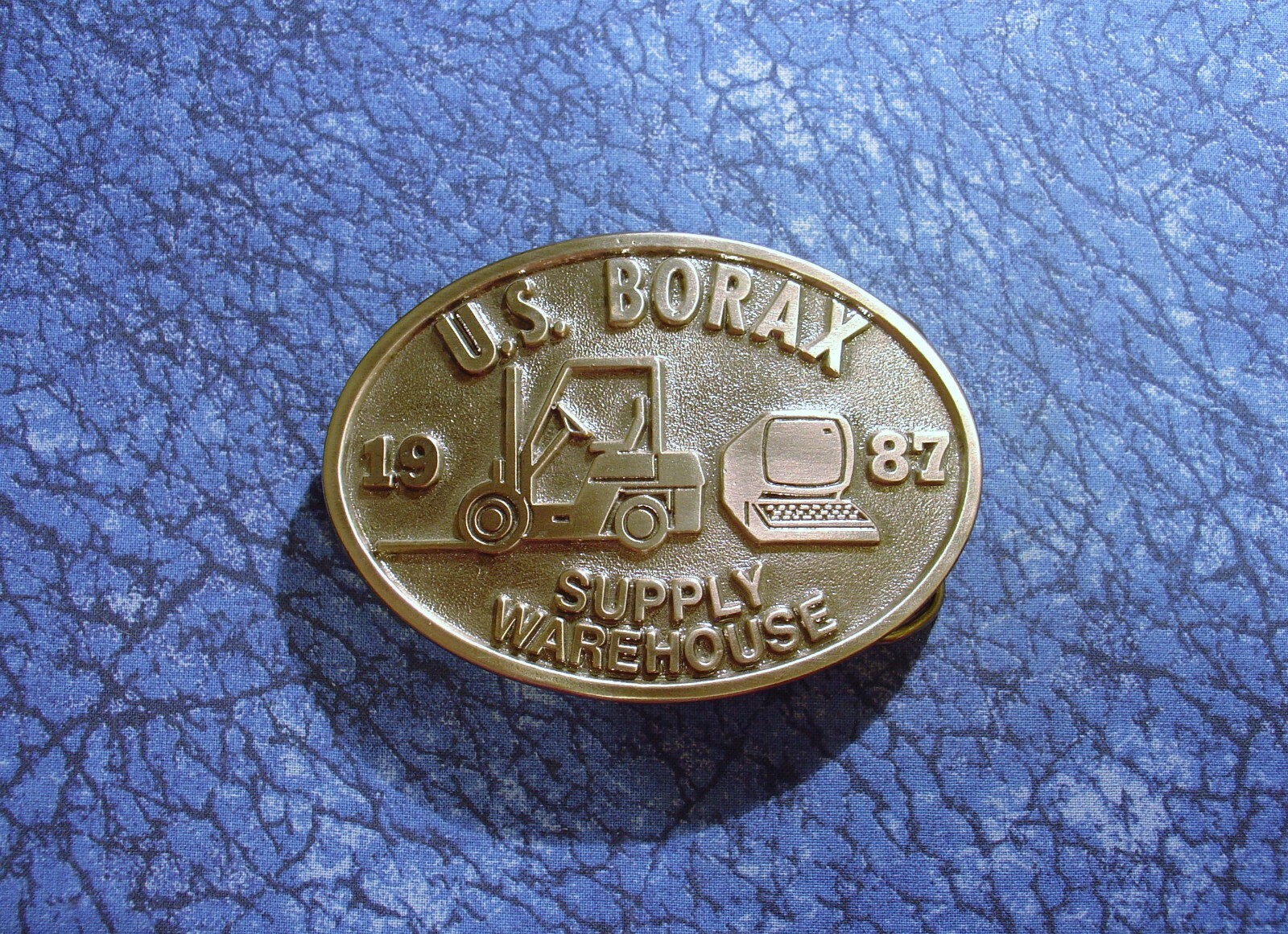 US Borax 20 Twenty Mule Team 1987 Supply Warehouse Mining Belt Buckle