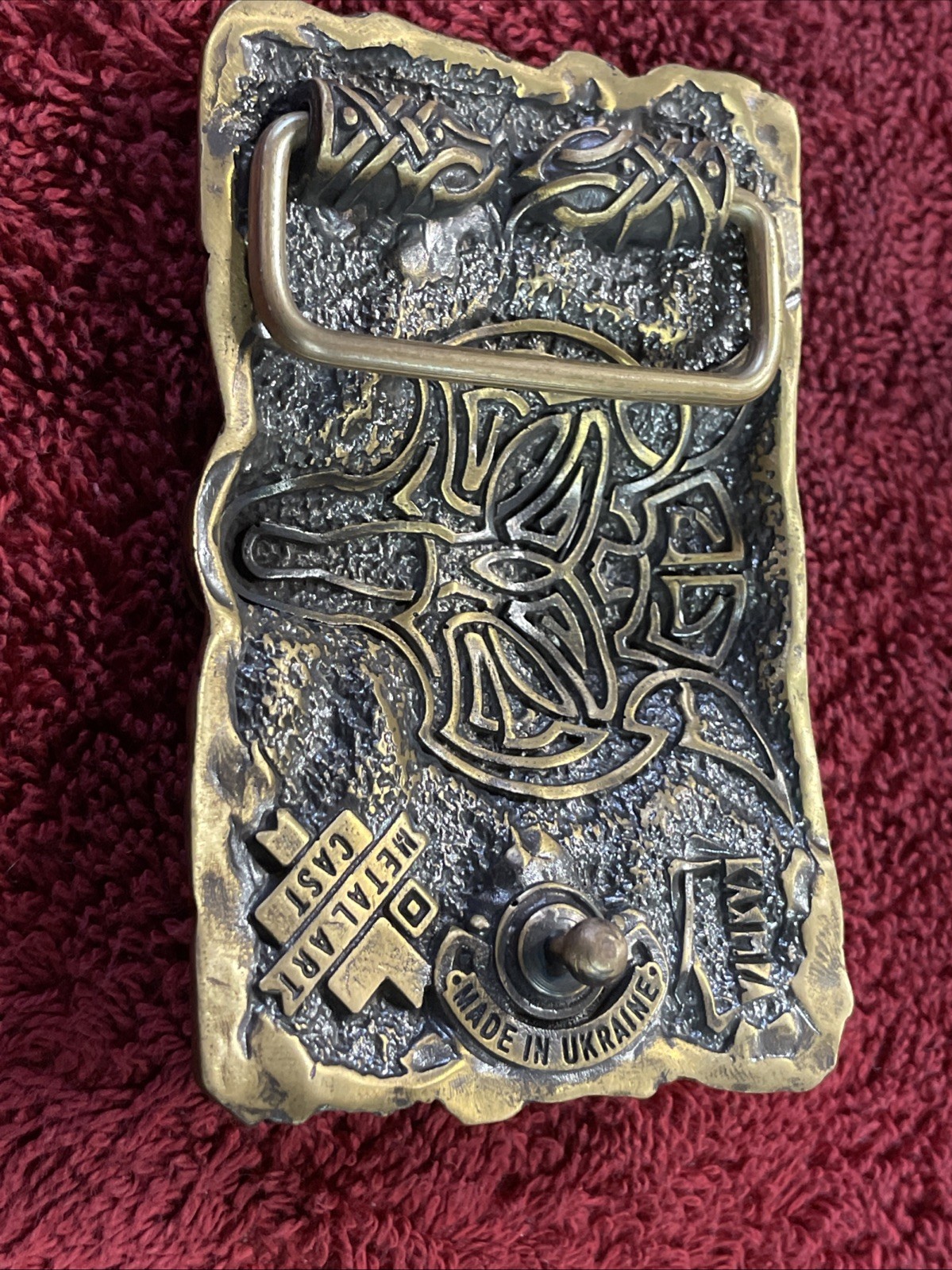 Belt buckle « Fenrir Wolf », Animal Brass belt buckle; Werewolf belt buckle