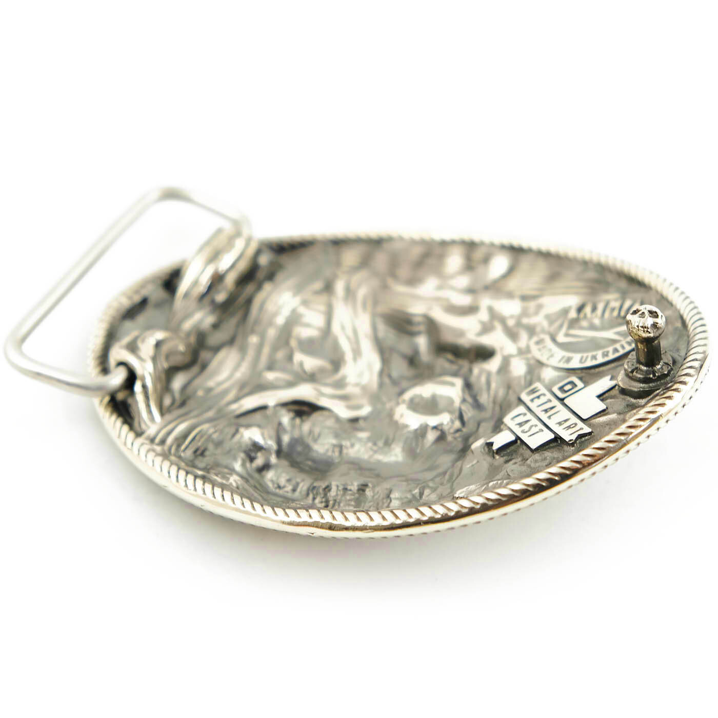 Don&rsquo;t Tread on Me german silver belt buckle, Historical American flag buckle