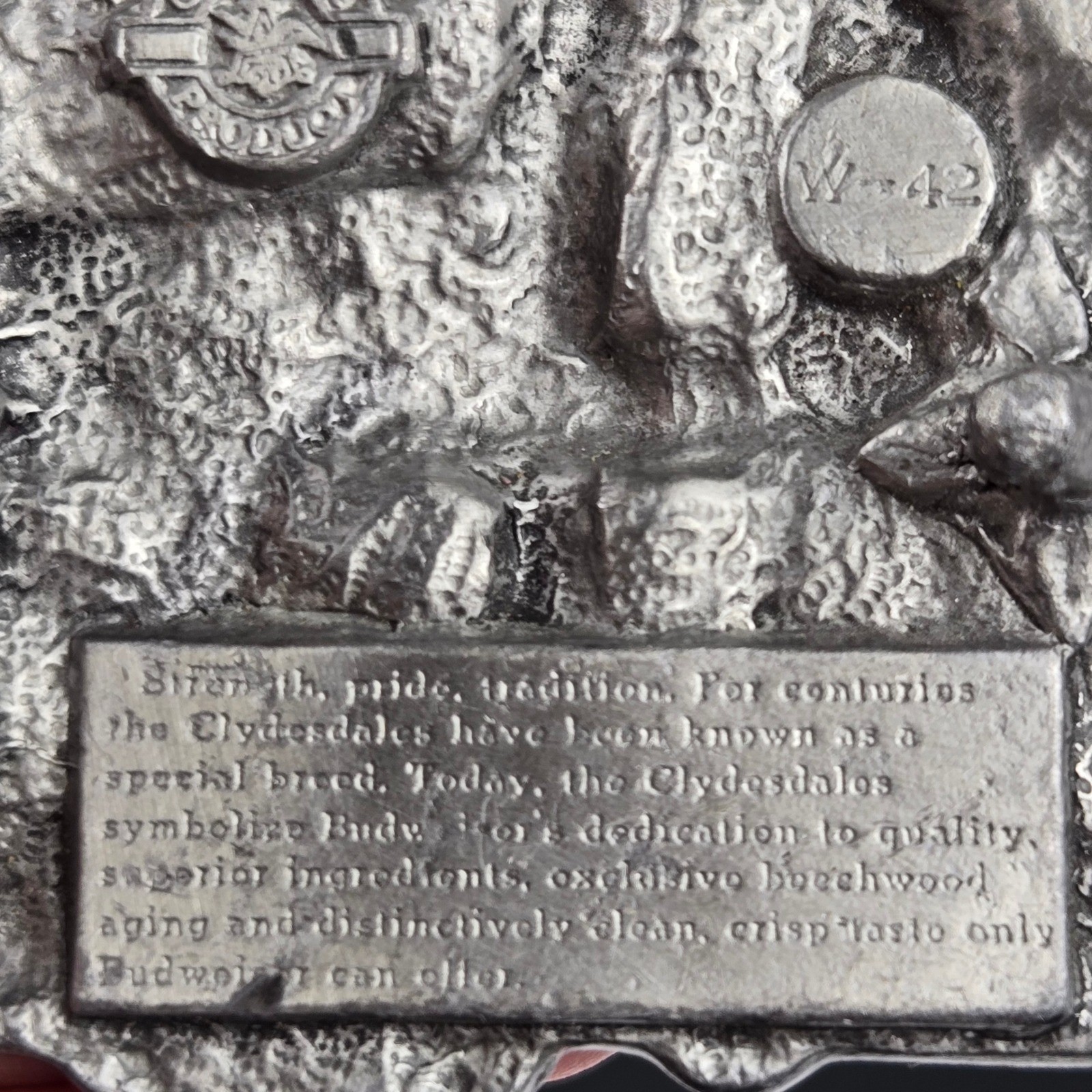 Vintage Budweiser Clydesdales King of Beers Belt Buckle Bergamot USA