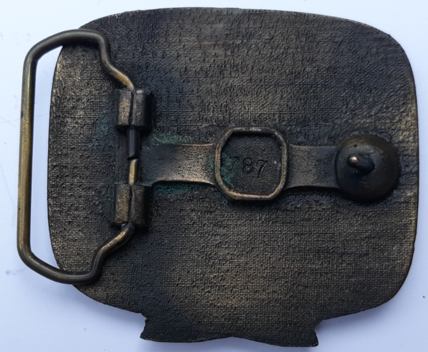 vintage belt buckle Columbus 3 sailing ships Pinta Nina Santa Maria vessels 3&Prime;