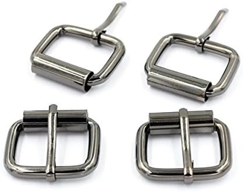 20Pcs 1 Inch Strong Belt Pin Buckle Strap Webbing Roller Buckles (Silver+Gunmeta