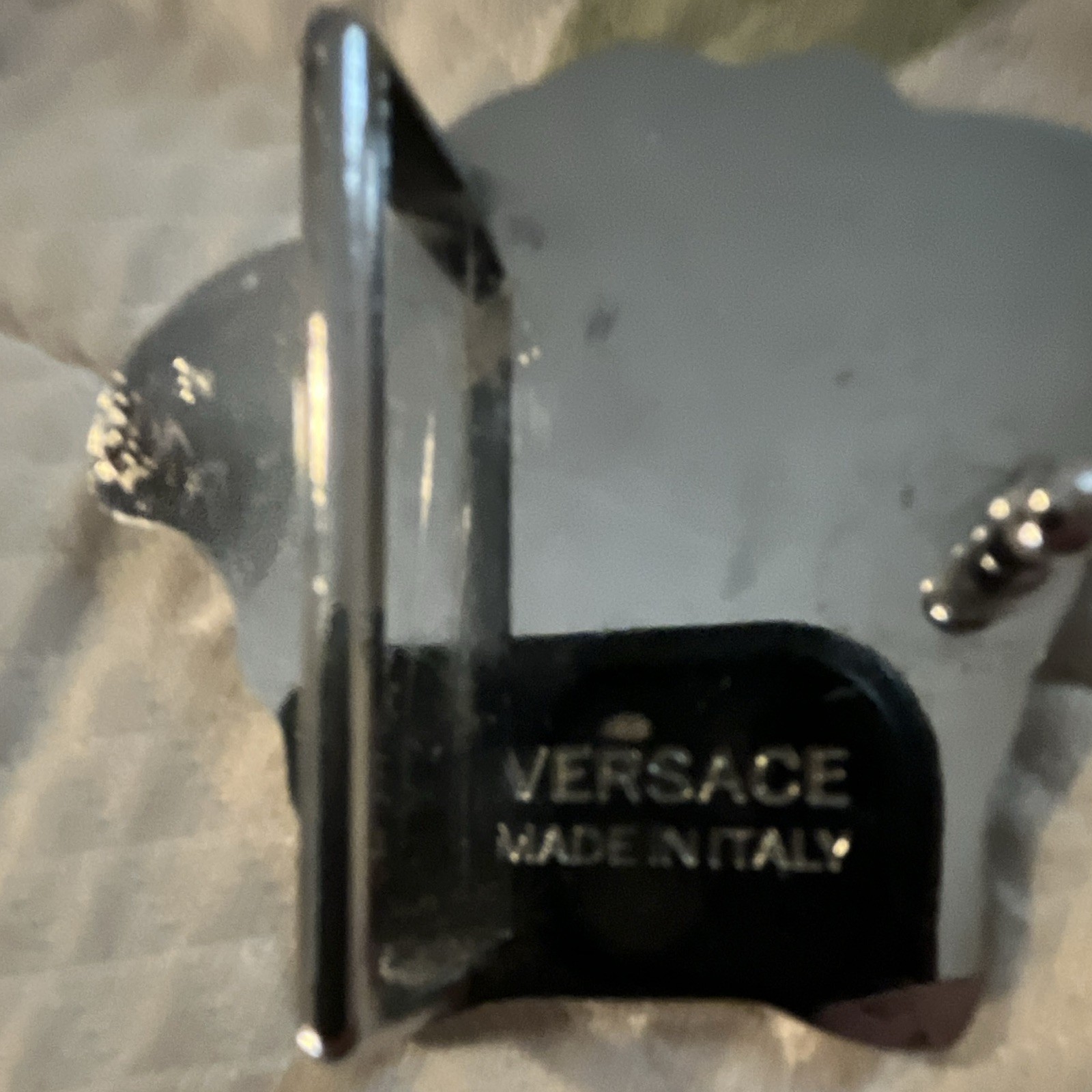 Versace Medusa Logo Silver Tone Men&rsquo;s Belt Buckle 1.5in Interchangeable