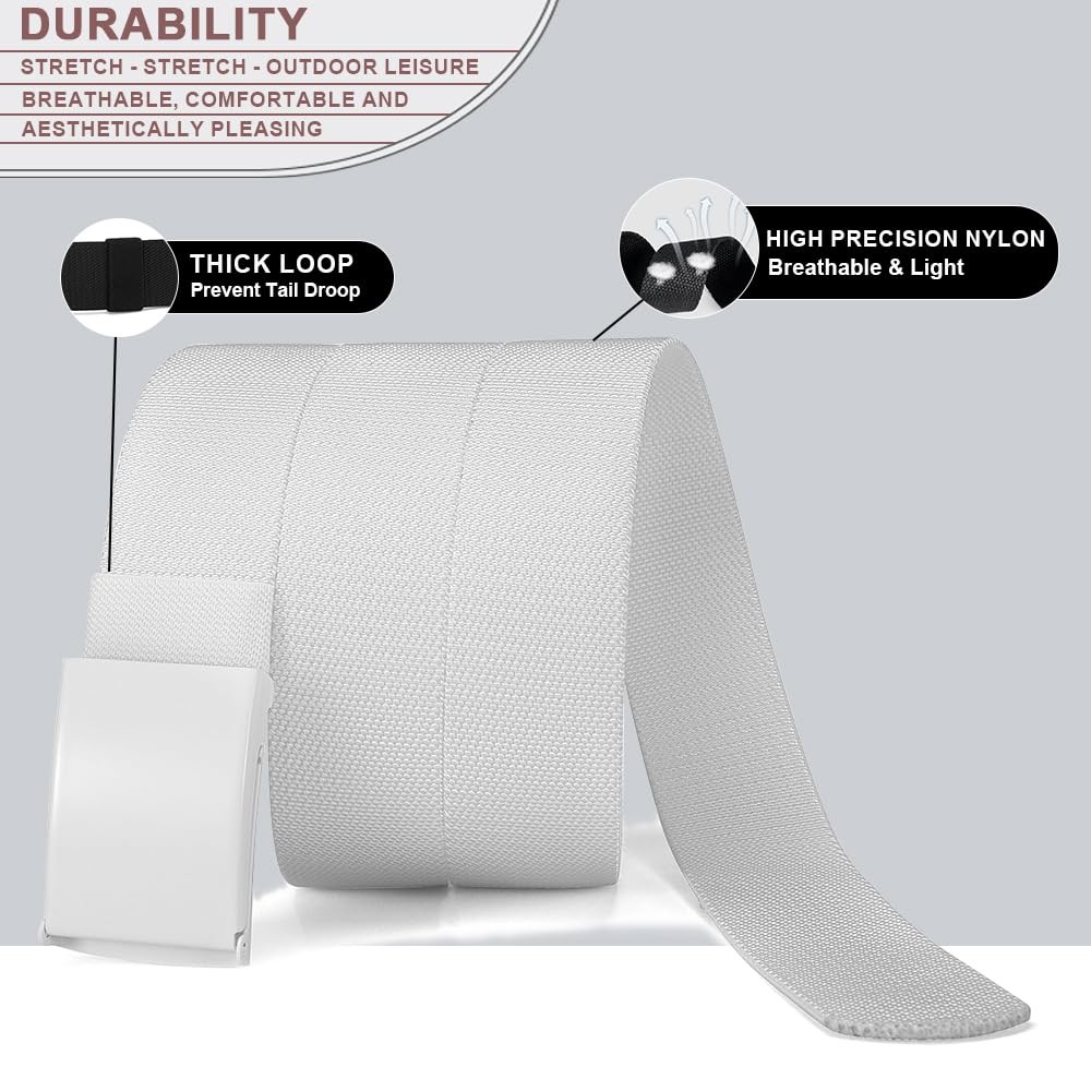 DOOPAI Canvas Suitable for 28-44 waistline, easy to cut, White Belt