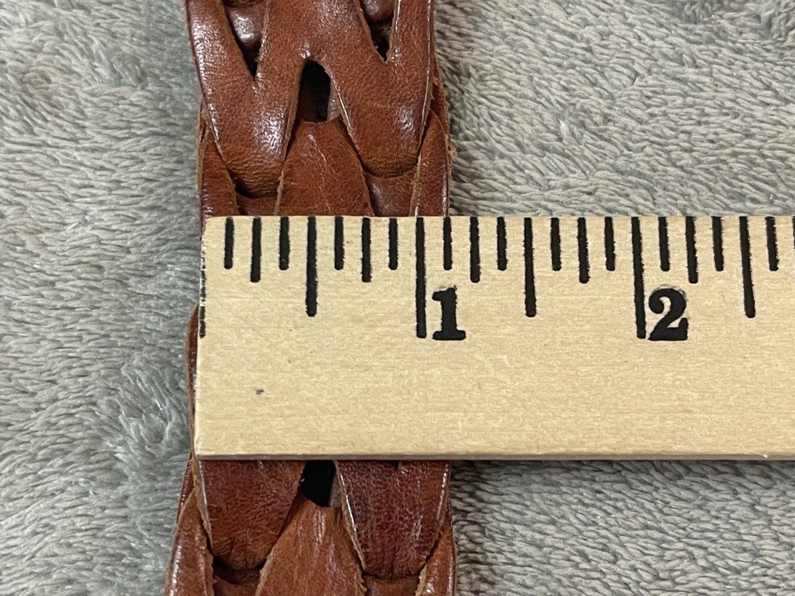 Mens Oden floral Leather Tooled Belt Buckle W/ Brown Leather Braided Belt