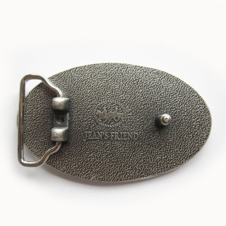 Western Cowgirl Flower Pattern Metal Belt Buckle