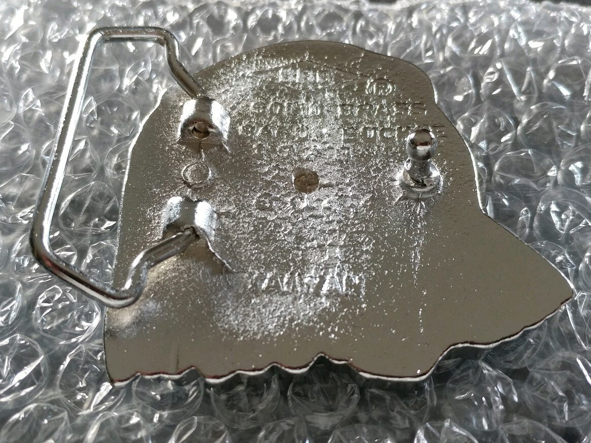EAGLE HEAD RAPTOR SHAPED CHROME PLATED SOLID BRASS BELT BUCKLE BARON 1978 NEW