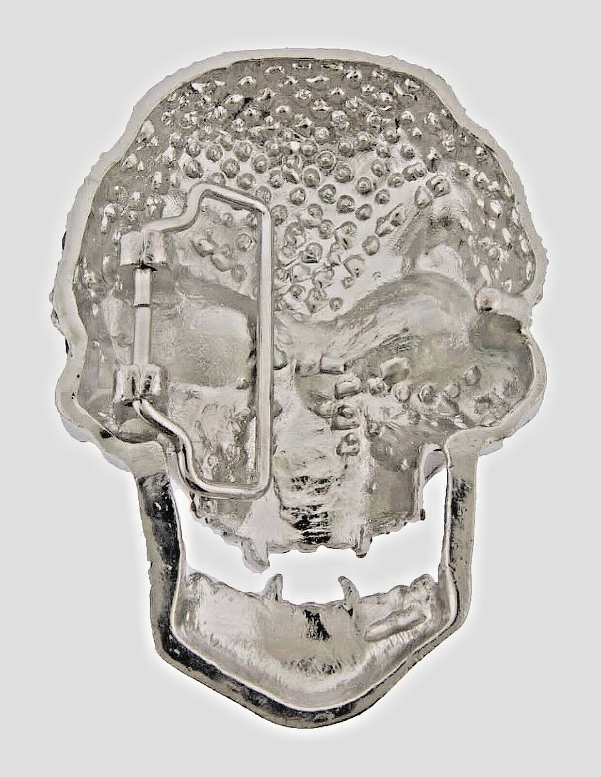 Bling Rock Skull Belt Buckle Halloween Party Costume Silver Metal Cosplay GOTHIC