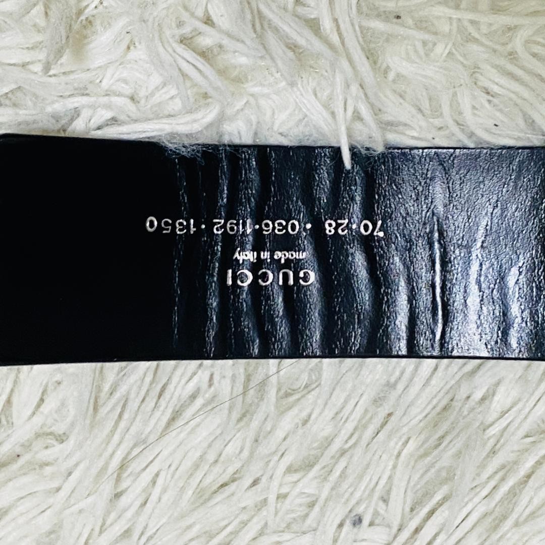 GUCCI Pre-Owned Belt Black Mark Leather