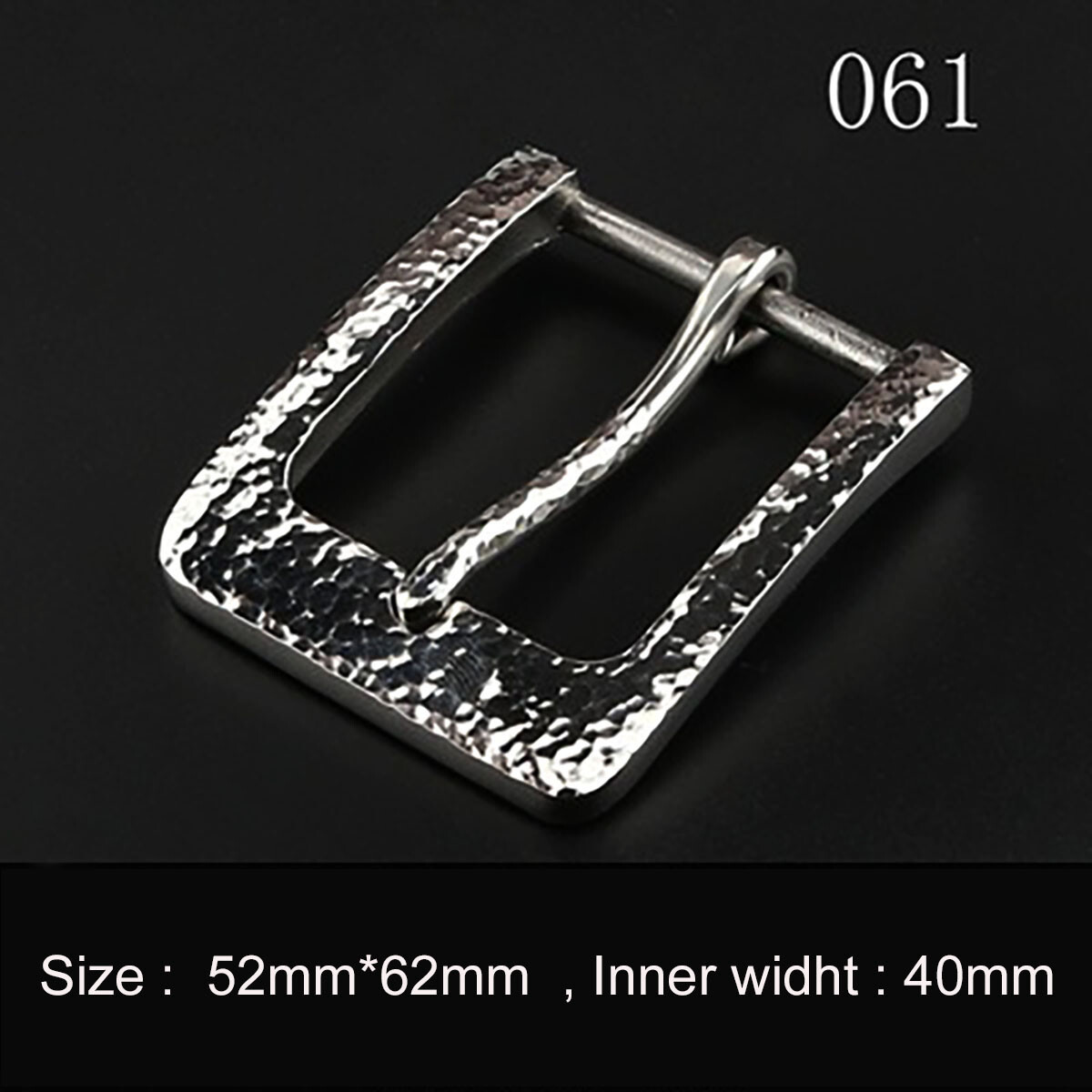 Hammered striation design stainless steel Belt Buckle for Men Women Leathercraft