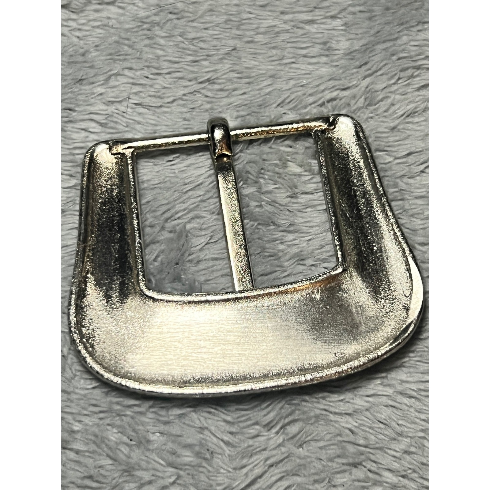 Vintage Western Silver Tone Belt Buckle Floral Engraved 3in Cowboy Style