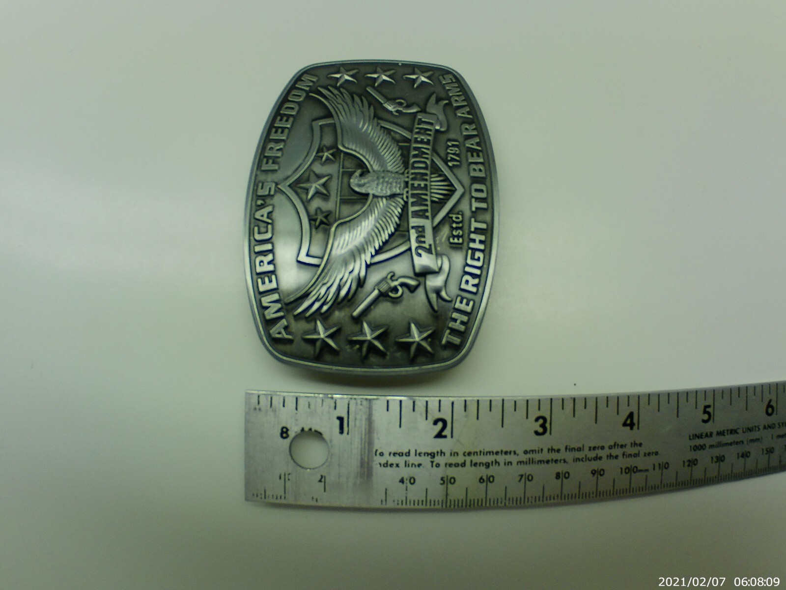 Belt Buckle, America&rsquo;s Second Amendment, The Right to Bear Arms, Guns, Western