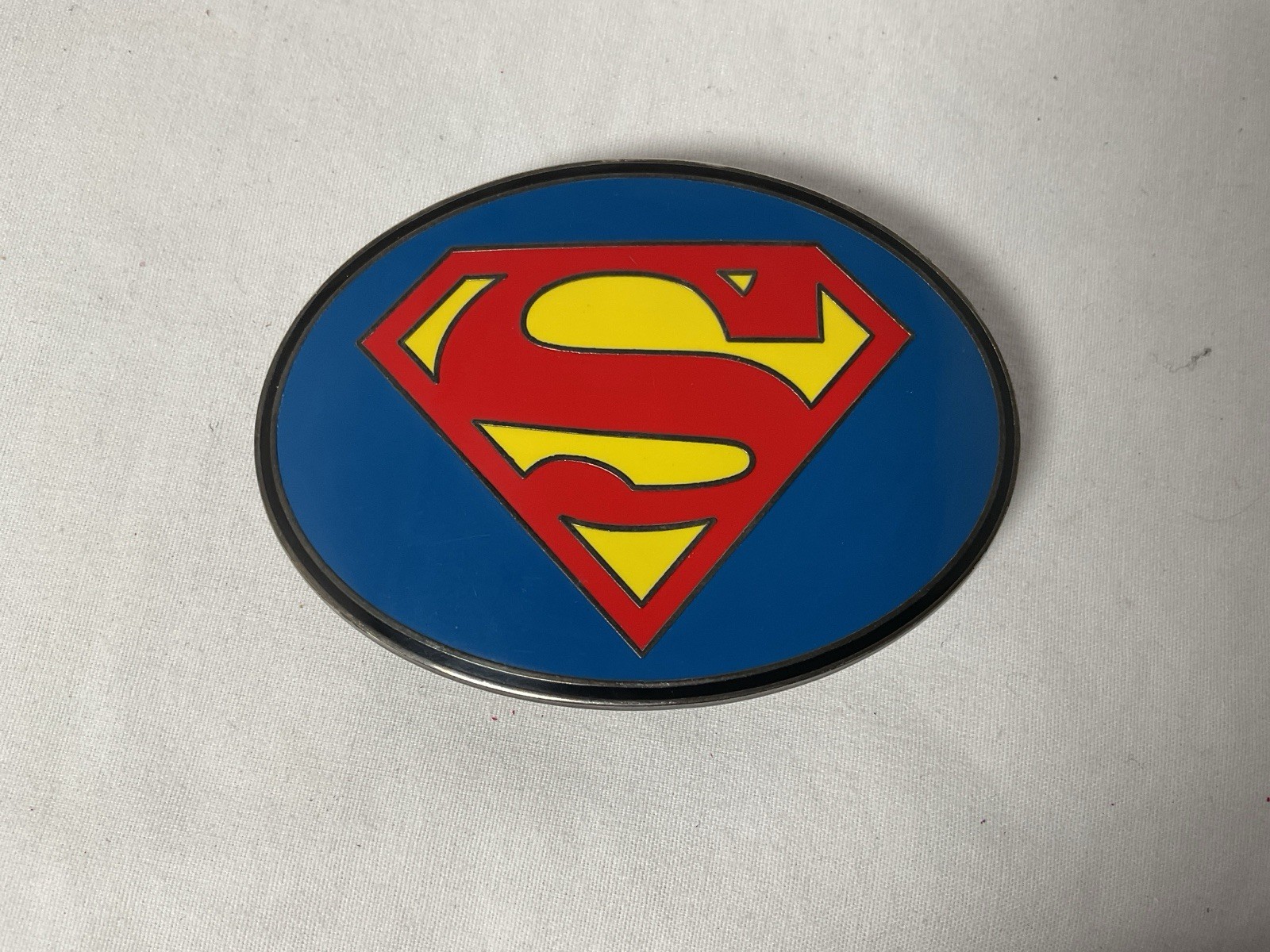 Superman Belt Buckle EUC 3.5&Prime; x 2.5&Prime;