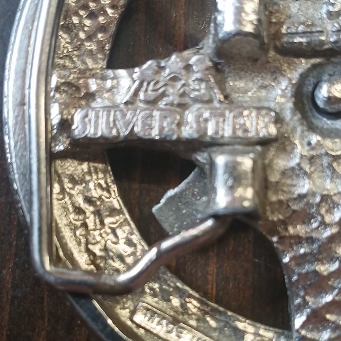 Silver Star Men&rsquo;s Silver Western Belt Buckle Stars (1.5&Prime; belt) Metal Solid