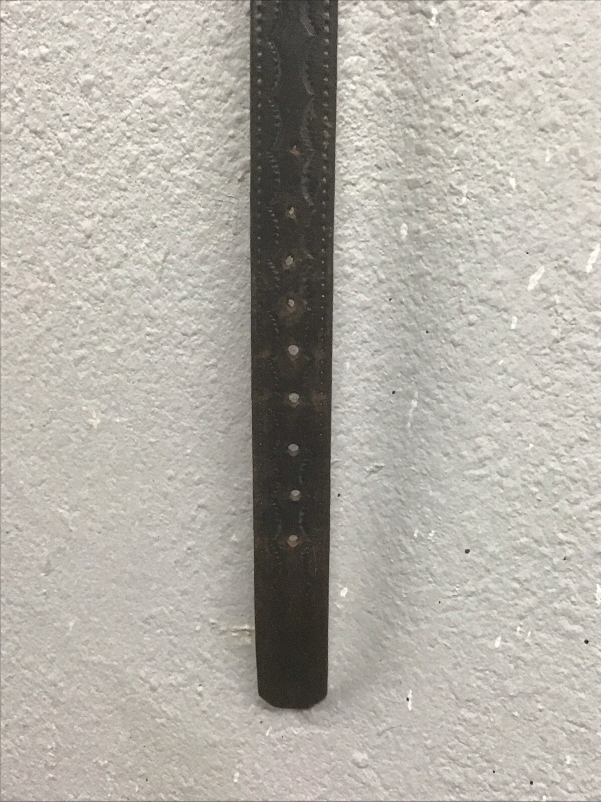 Mason Masonic leather insert metal belt buckle Belt very rare piece Sz 32