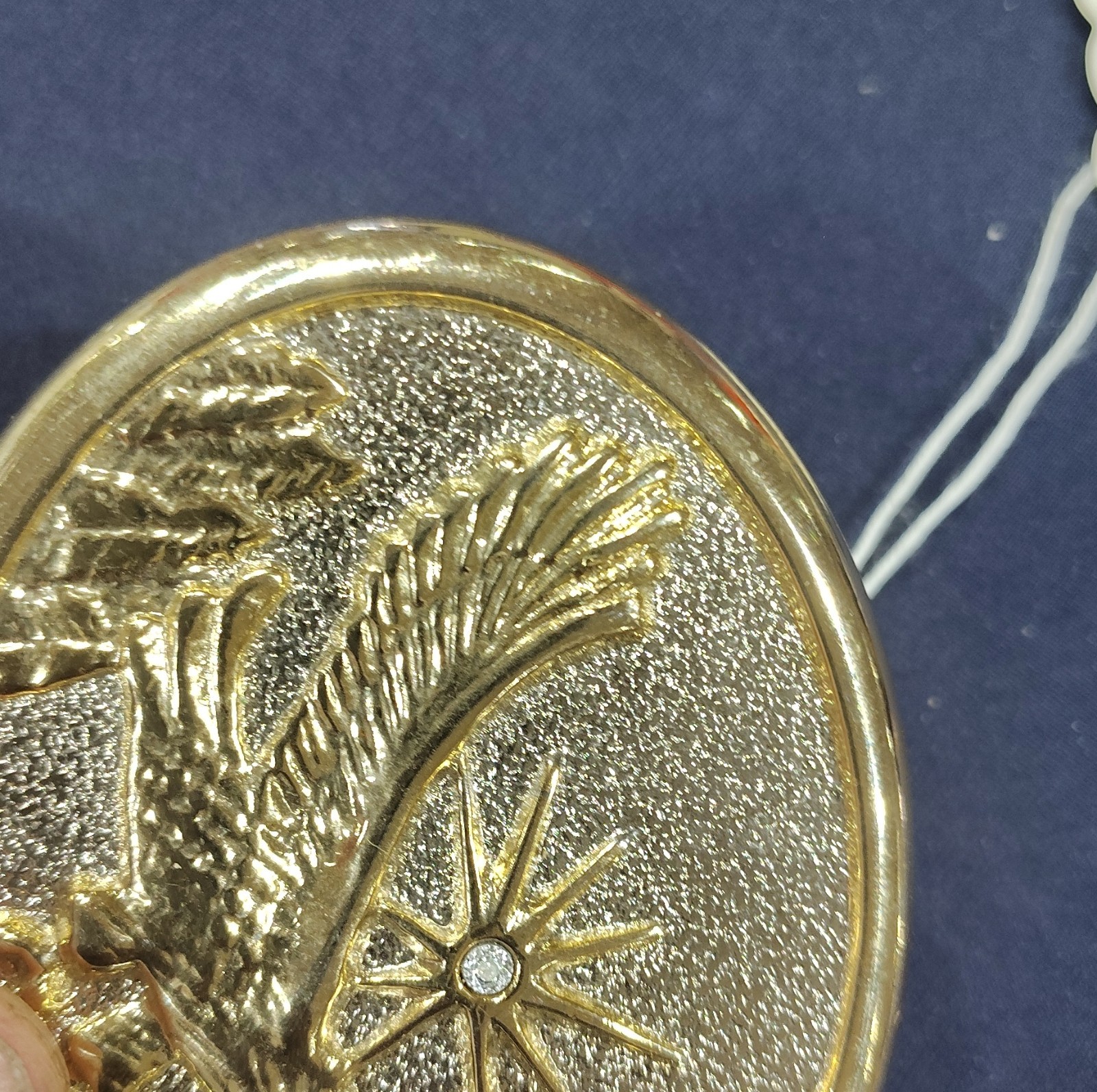 Gold Silver Eagle Western Belt Buckle for Men Metal Oval Textured Design