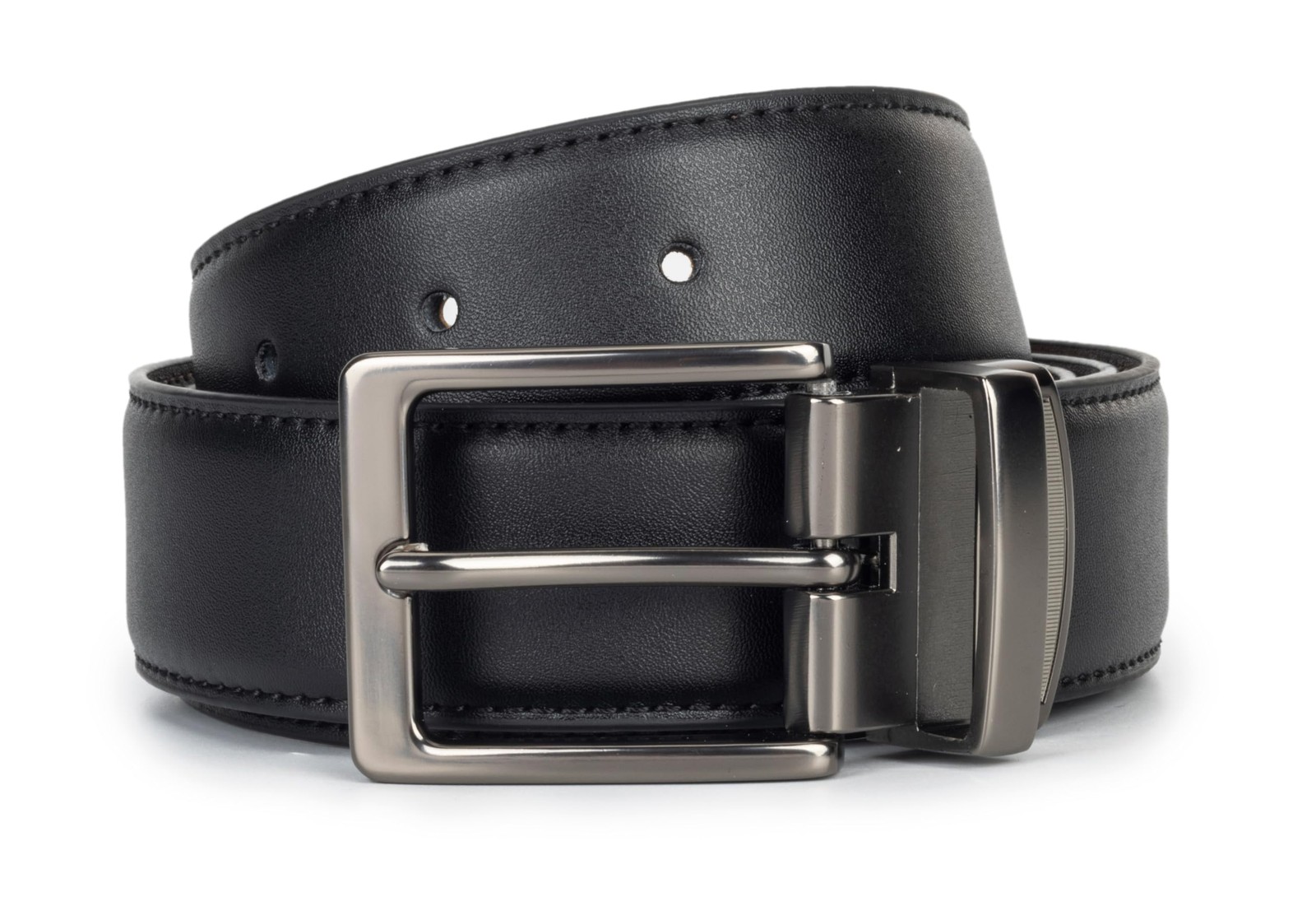 CaySep Reversible Leather Belt for Men Suit 34&Prime;-39&Prime; Waist, Coffee Black