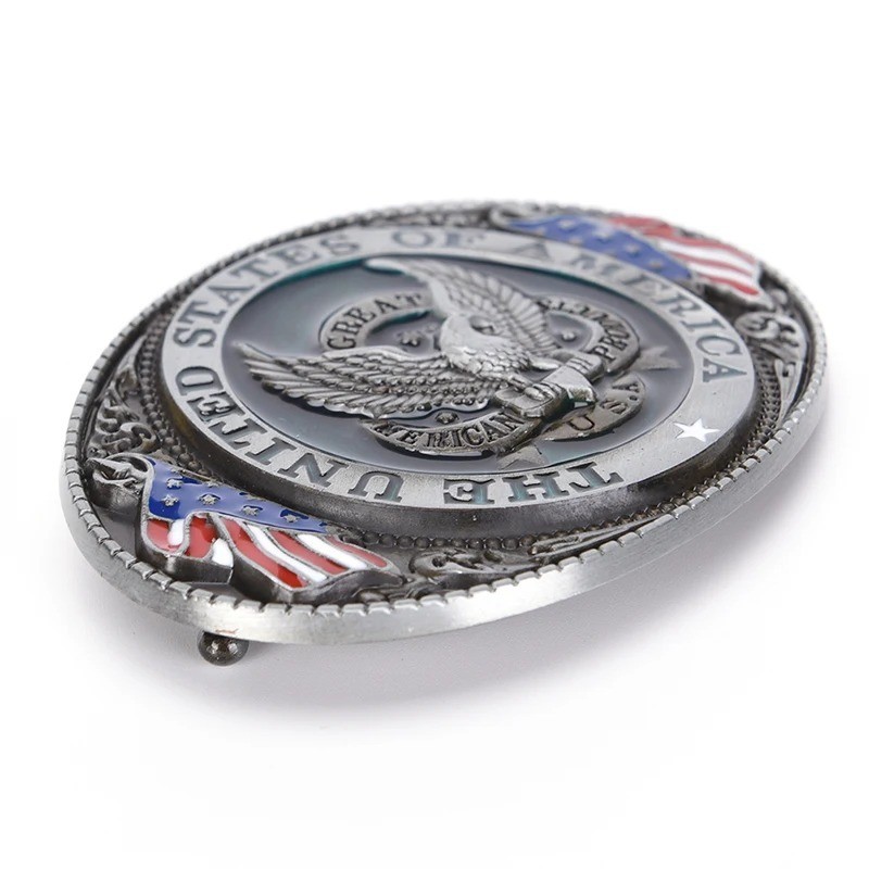 U.S.A. American Flag Eagle Metal Fashion Belt Buckle