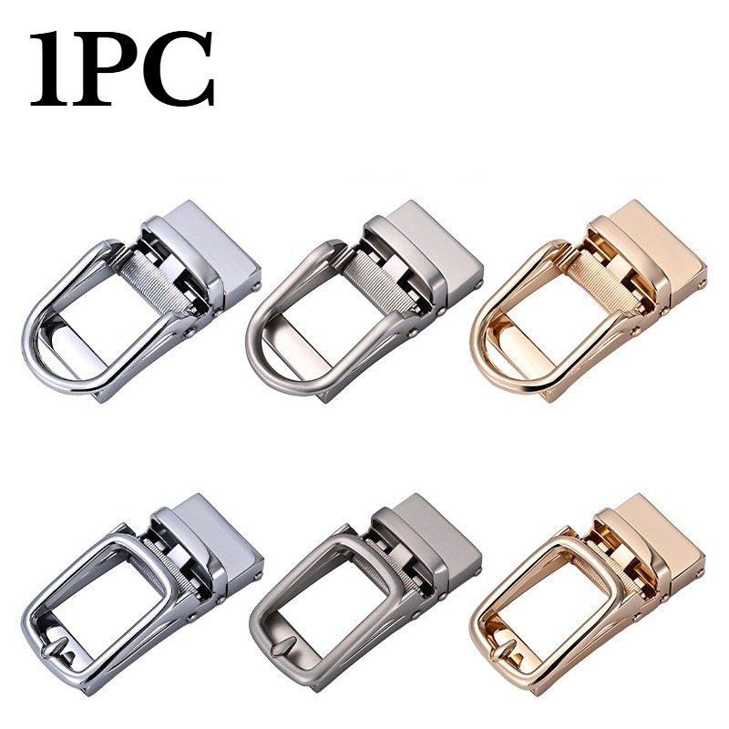 Men Alloy Automatic Buckle Casual Ratchet Belt Buckle 2.2-2.4cm Wide Belts Multi