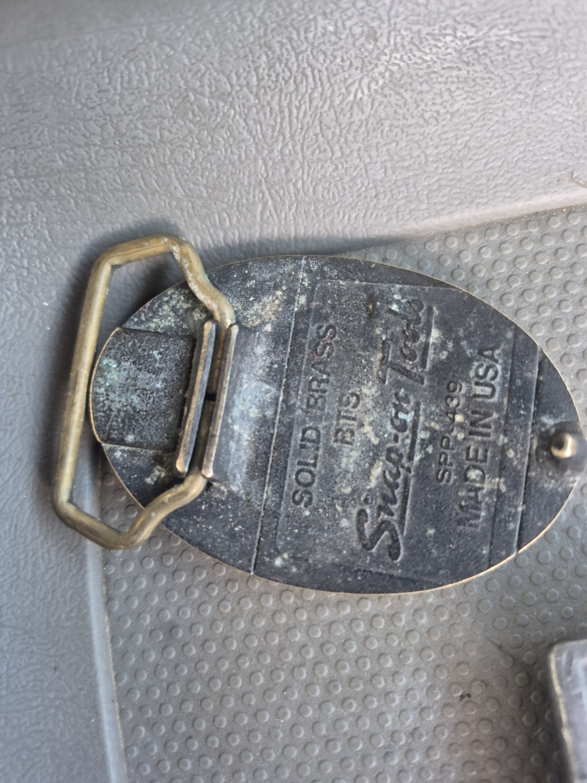 Snap-on Brass Belt Buckle Lot Gold/Silver 1.5in Logo Oval/Rect SPP-369