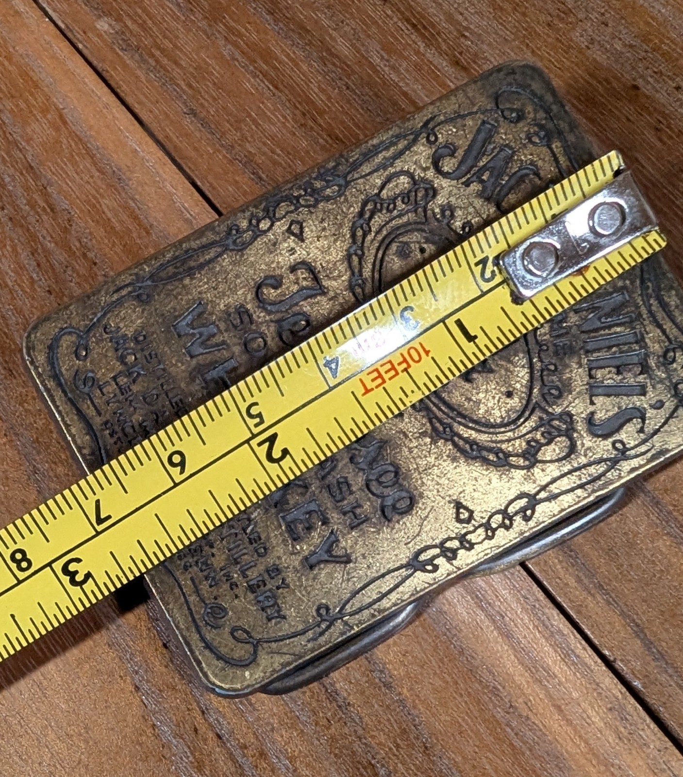 Jack Daniels Vintage Belt Buckle Tennessee Sour Mash Whiskey Made In USA