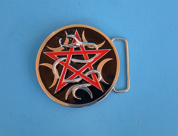 Pentagram Belt Buckle Enameled – (B4)