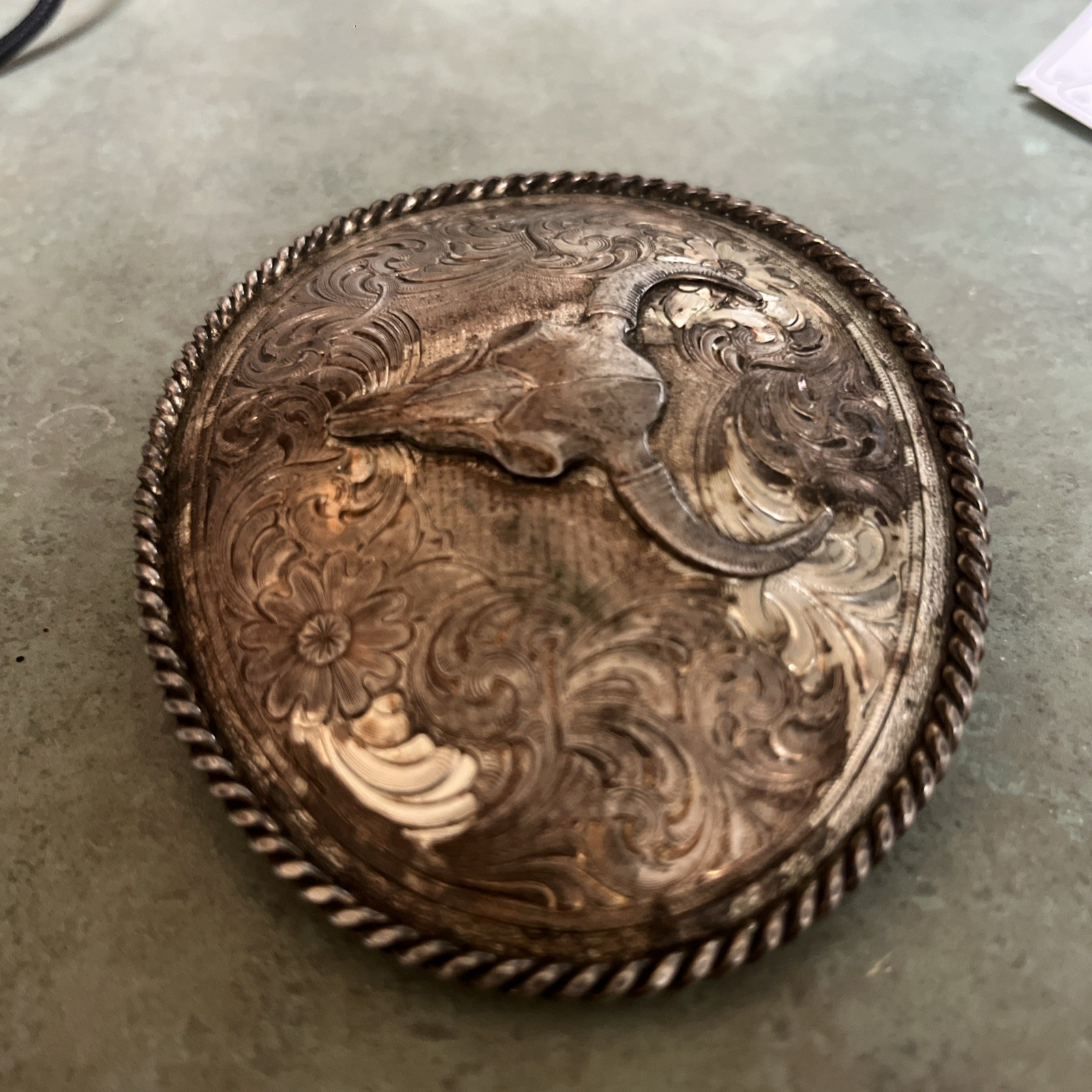 Montana Silversmiths Buffalo Bull Skull Belt Buckle Silver Cowboy Western Rodeo