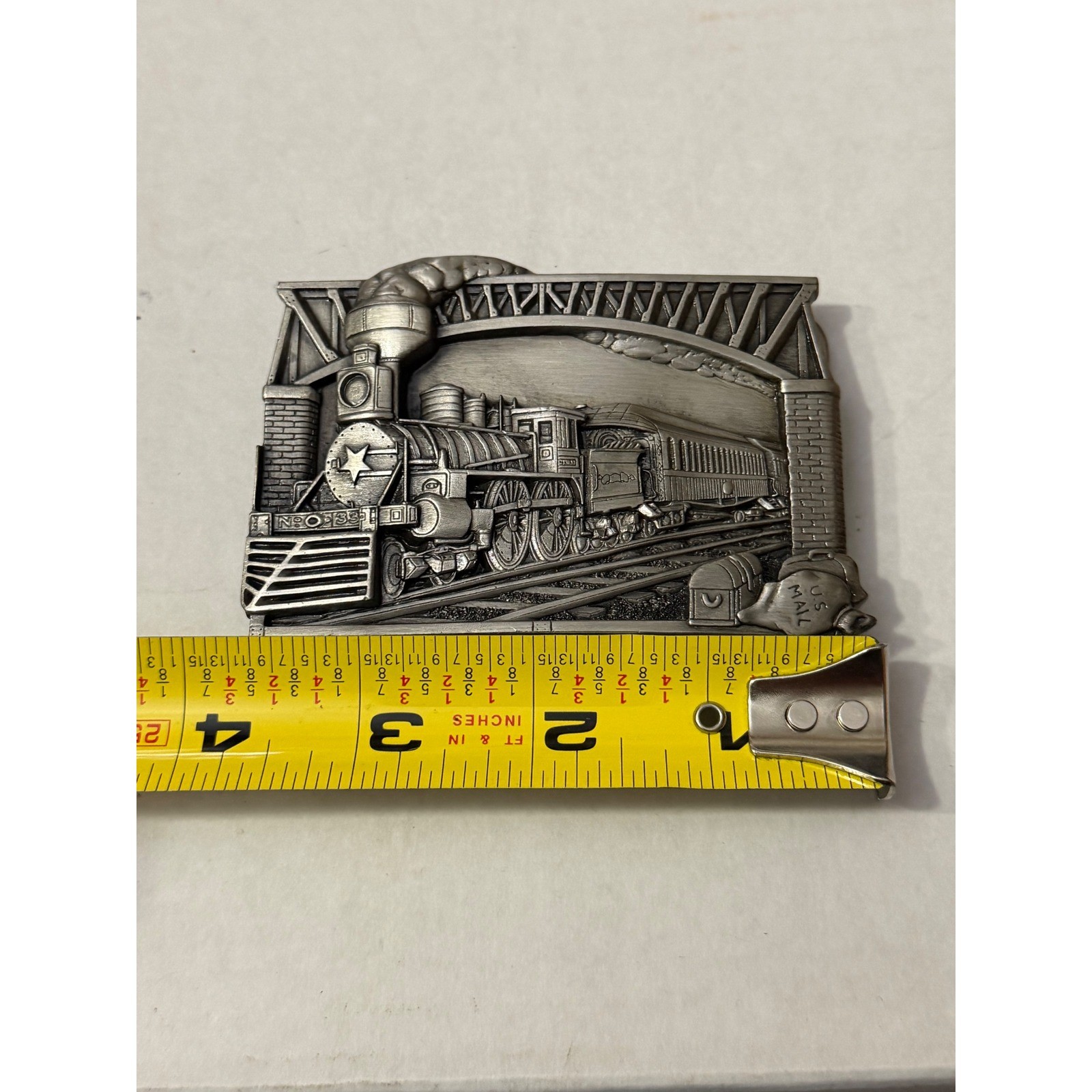 Bergamot Brass Works Steam Train Locomotive Belt Buckle U-41 USA Mail 1983
