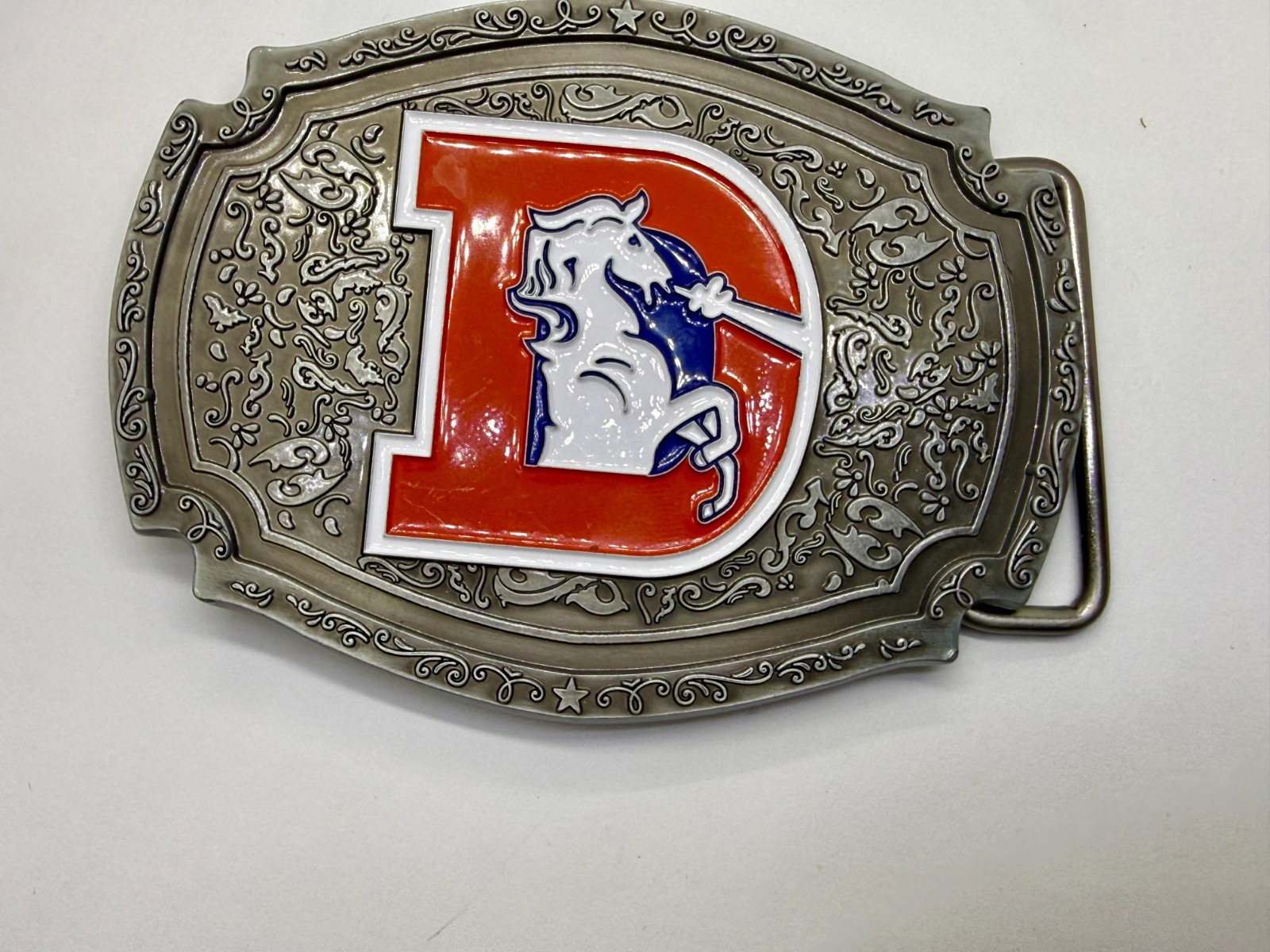 Denver Broncos Retro D Logo NFL Licensed Football League Sports Fan Belt Buckle