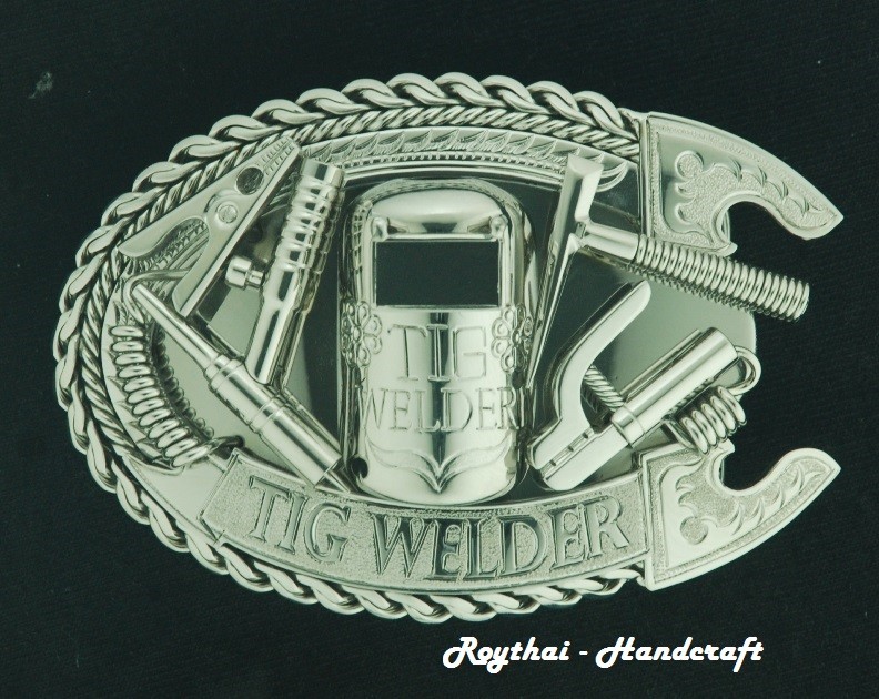 (8X11 CM) MADE BY ORDER MEN BELT BUCKLE HANDMADE STAINLESS STEEL TIG WELDER 4