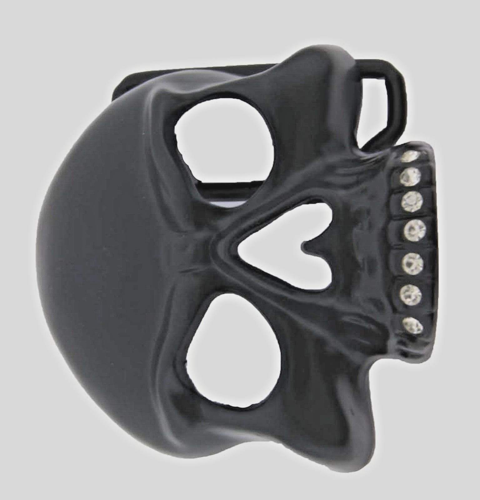 Skull Belt Buckle Men Pirate Skeleton Black Metal Tribal Gothic Tattoo Bling New