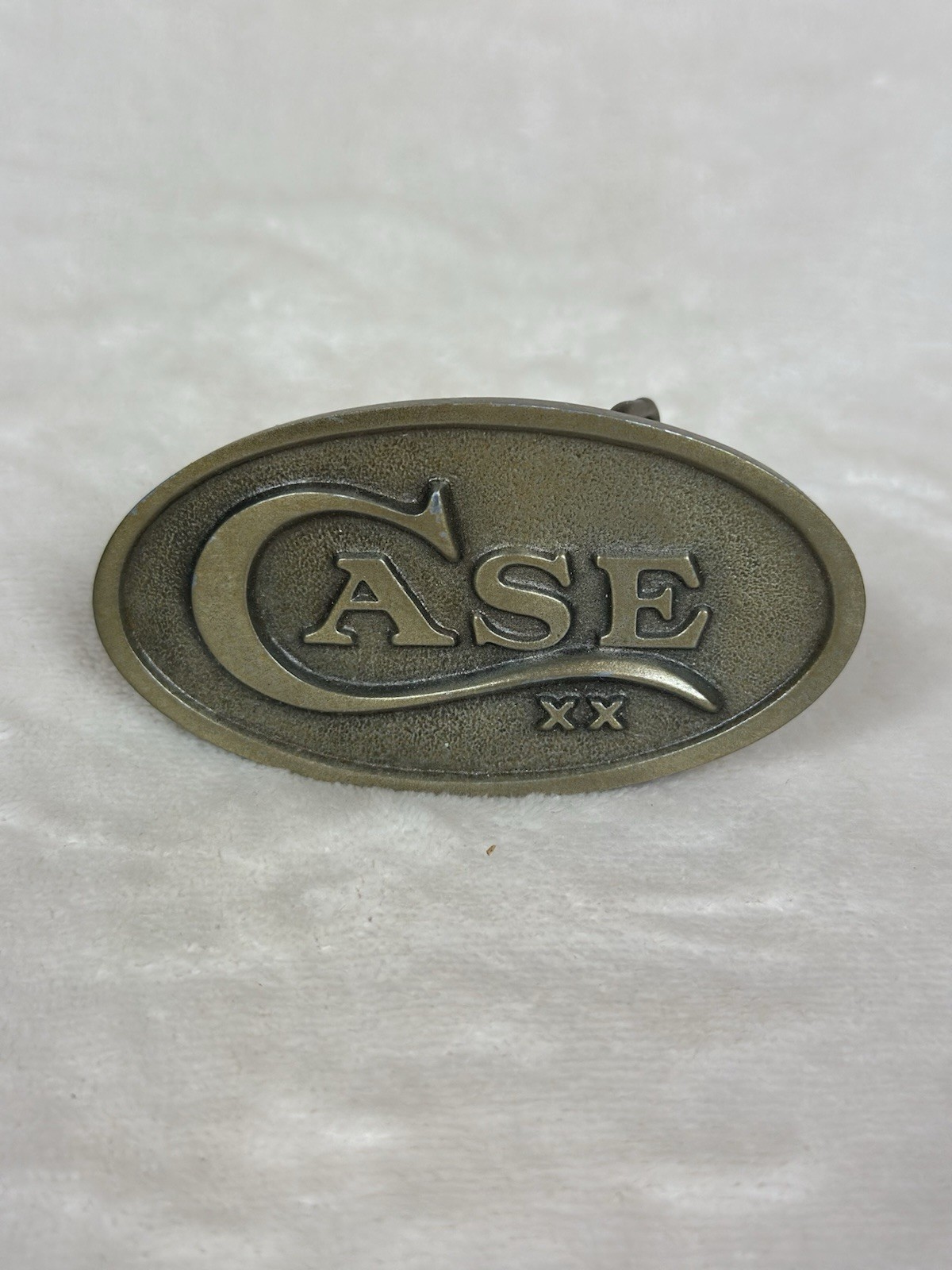 Case XX Knife Belt Buckle Brass One Piece Construction Dimensions 3.25&Prime; x 1.75&Prime;