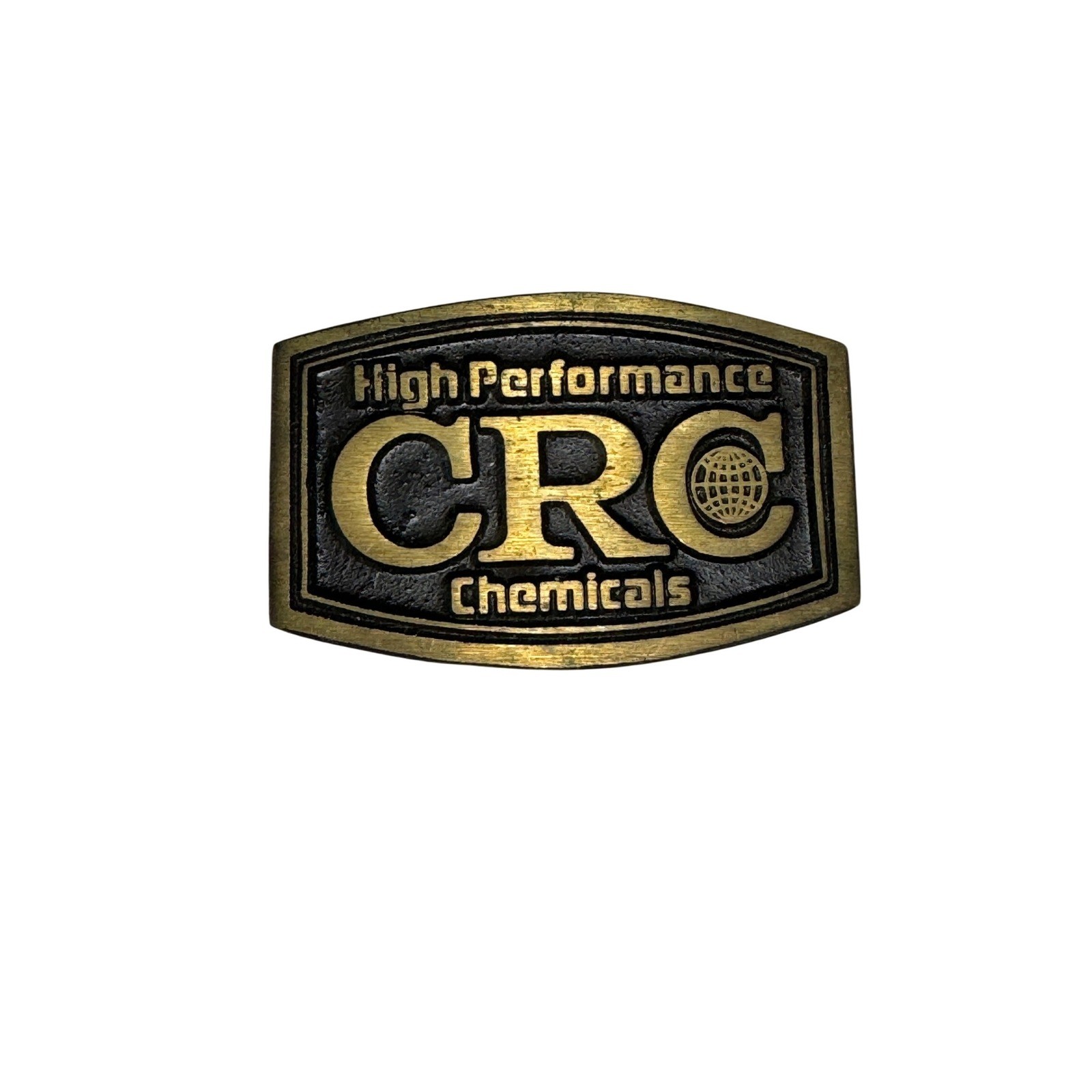 Vintage DYNA BUCKLE CRC Chemicals Belt Buckle Solid Bronze Made in USA Utah