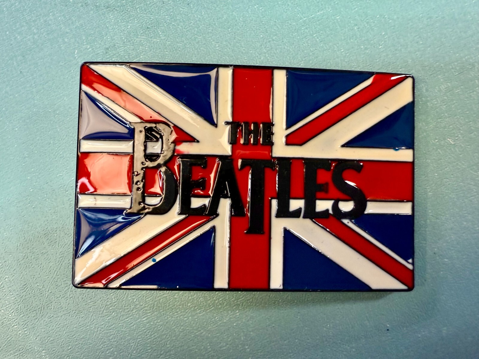 The Beatles Abbey Road Radio Show 1965 Album Union Jack Uk Flag Belt Buckle