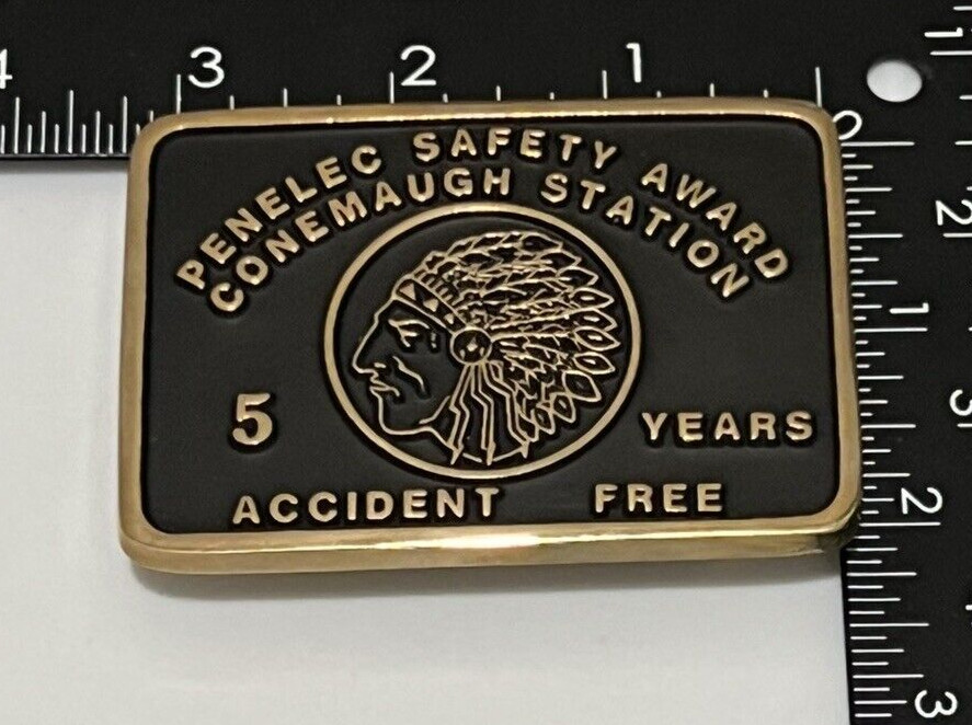 Safety Award Belt buckle Conemaugh Station 5 Years Accident Free
